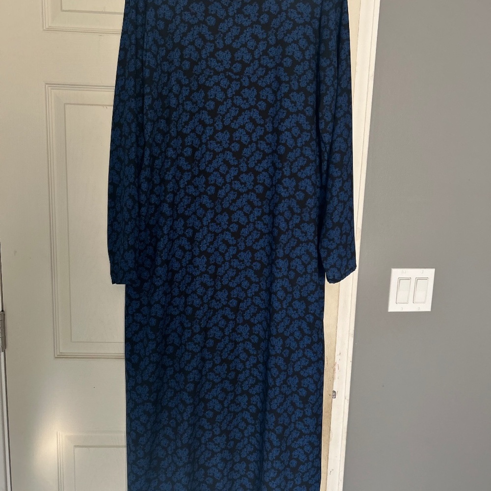 Blue and black dress